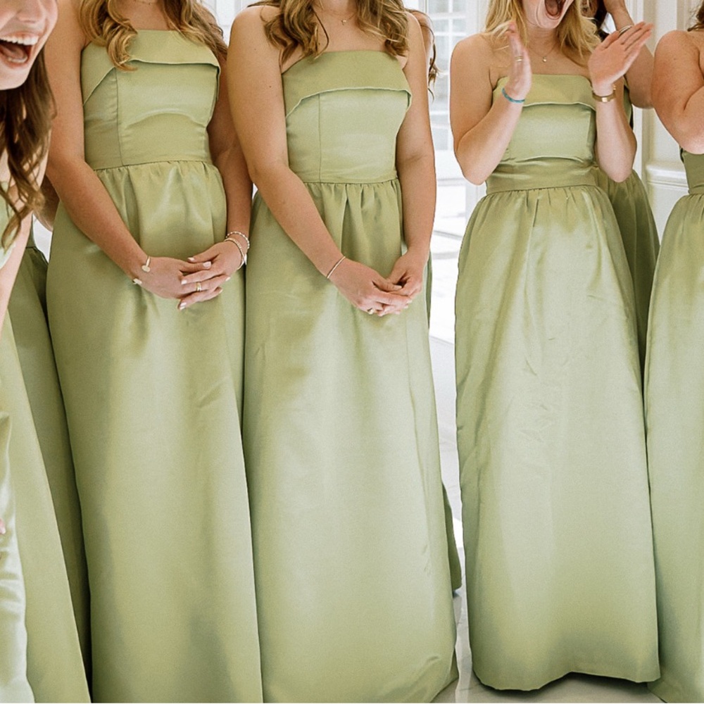 Custom Green Strapless Dress
